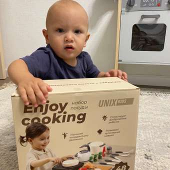Игрушка UNIX Kids посуда, продукты 48 предм.: отзыв пользователя Детский Мир