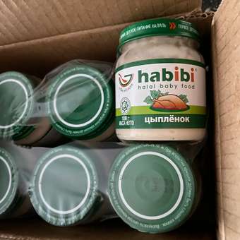 Пюре Habibi Цыпленок с 6 мес 100 г 6 упак.: отзыв пользователя Детский Мир