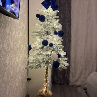 Ель Малая медведица Поезд Ёлок литая заснеженная на пеньке 160 см.: отзыв пользователя Детский Мир