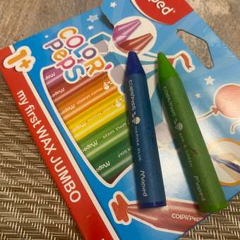 Восковые мелки MAPED 12 шт.: отзыв пользователя Детский Мир