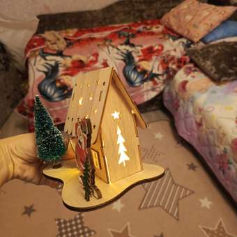 Новогодний декор Sima-Land с подсветкой «Дом со звёздами» 15.5×11×12 см: отзыв пользователя Детский Мир