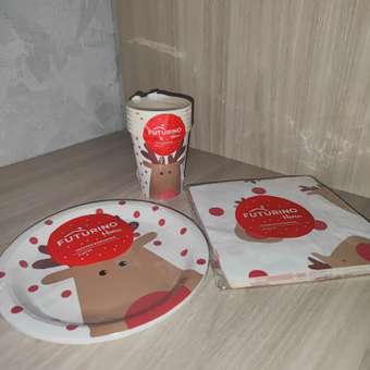 Новогодние тарелки FUTURINO Home Олени 6 шт.: отзыв пользователя Детский Мир