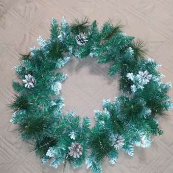 Венок SXMas 50 см зеленый со снегом JCWD: отзыв пользователя Детский Мир