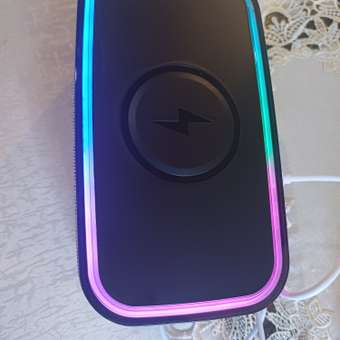 Умная колонка 6 в 1 часы ночник CASTLELADY с Rgb подсветкой и с беспроводной зарядкой светильник радио будильник: отзыв пользователя Детский Мир