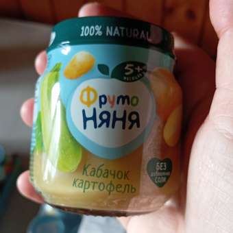 Пюре ФрутоНяня Кабачок-картофель с 5 мес 110 г: отзыв пользователя ДетМир