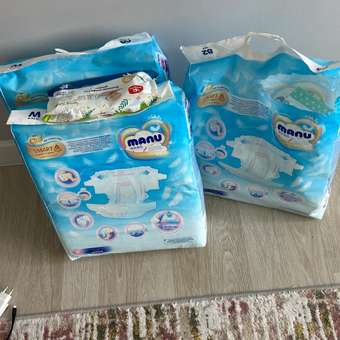 Подгузники MANU M (6-11 кг) 82 шт.: отзыв пользователя Детский Мир