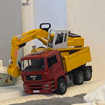 Самосвал Bruder MAN с экскаватором 1:16: отзыв пользователя Детский Мир