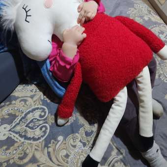 Новогодняя подушка FUTURINO Home Лошадка: отзыв пользователя ДетМир