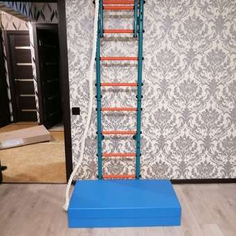 Детский спортивный комплекс Polini kids Sport Turbo пристенный Бирюзовый: отзыв пользователя Детский Мир