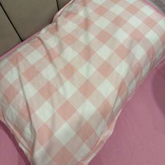 Комплект постельного белья FUTURINO Home розовая клетка: отзыв пользователя Детский Мир
