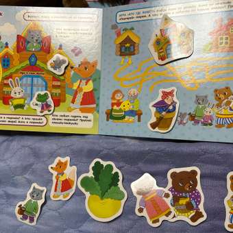 Книга Росмэн Любимые сказки Книга с липучками: отзыв пользователя Детский Мир