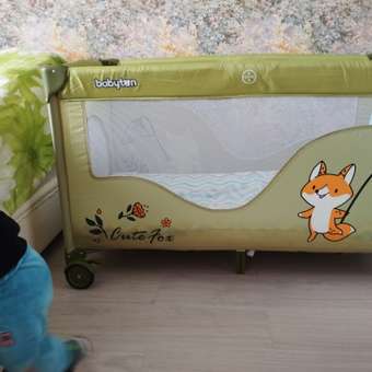 Манеж кровать Babyton Play Box зеленый: отзыв пользователя ДетМир