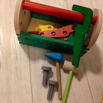 Конструктор Alatoys Ящик инструментов деревянный 19 дет.: отзыв пользователя Детский Мир