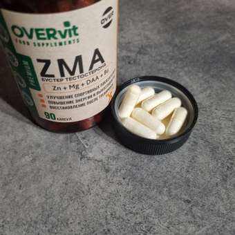 ZMA цинк магний аспарагиновая кислота В6 OVER OVER бустер тестостерона спортивное питание 90 капсул: отзыв пользователя Детский Мир