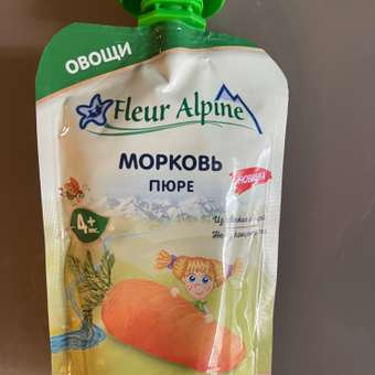 Пюре Fleur Alpine Морковь с 4 мес 90 г: отзыв пользователя Детский Мир