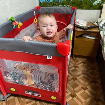 Манеж кровать Babyton Red bus: отзыв пользователя Детский Мир