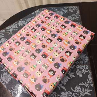 Бумага оберточная новогодняя Феникс Презент Котики 100*70см: отзыв пользователя Детский Мир