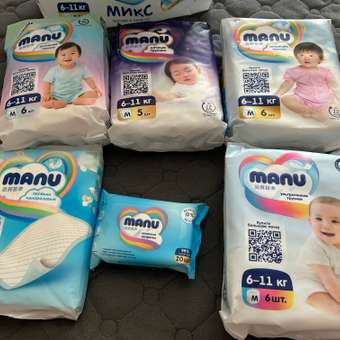 Подгузники-трусики MANU МИКС M 6-11кг 23шт: отзыв пользователя ДетМир