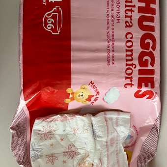 Подгузники Huggies Ultra Comfort для девочек 4 (8-14 кг) 66 шт.: отзыв пользователя Детский Мир