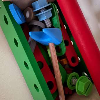 Конструктор Alatoys Ящик инструментов деревянный 19 дет.: отзыв пользователя Детский Мир