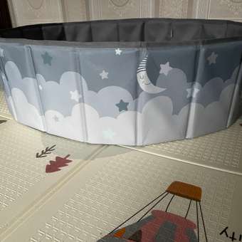 Сухой бассейн для шариков UNIX Kids Moon 100 grey без шариков: отзыв пользователя Детский Мир