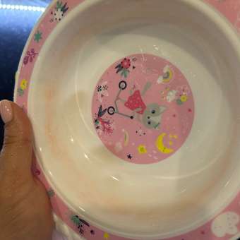 Тарелка BabyGo Pink-White 1 шт.: отзыв пользователя ДетМир