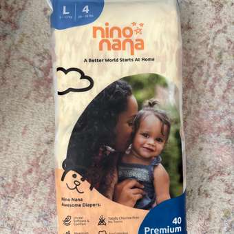 Подгузники Nino Nana L (9-13 кг) 40 шт.: отзыв пользователя Детский Мир