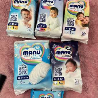 Подгузники MANU Микс S (4-8 кг) 29 шт.: отзыв пользователя ДетМир