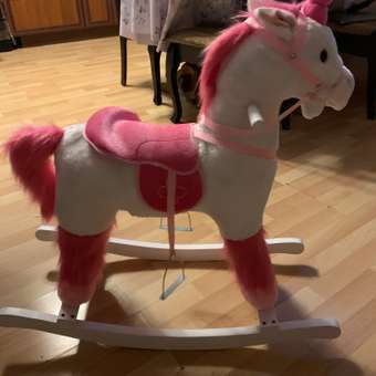 Качалка BabyGo Единорог лошадка белый: отзыв пользователя ДетМир