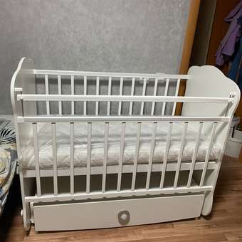 Детская кроватка Babyton прямоугольная, поперечный маятник (белый): отзыв пользователя Детский Мир