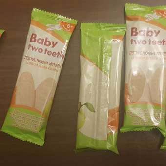 Печенье рисовое Baby two teeth со вкусом яблока и тыквы: отзыв пользователя Детский Мир