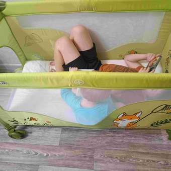 Манеж кровать Babyton Play Box зеленый: отзыв пользователя Детский Мир