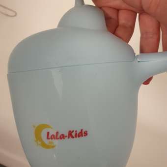 Ковш LaLa-Kids 0.5 л Бегемотик голубой 1 шт.: отзыв пользователя Детский Мир