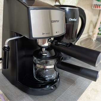 Кофеварка CENTEK CT-1160 черный сталь Эспрессо капучинатор 800Вт 240мл. 3.5 Бар: отзыв пользователя Детский Мир