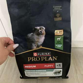 Корм сухой для щенков PRO PLAN SENSITIVE DIGESTION 1.5 кг с ягненком для средних пород: отзыв пользователя. Зоомагазин Зоозавр