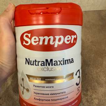 Смесь Semper NutraMaxima Exclusive 3 800г с 12 месяцев: отзыв пользователя Детский Мир