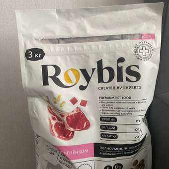Корм для щенков Roybis 3кг с ягненком сухой полнорационный для средних и крупных пород: отзыв пользователя. Зоомагазин Зоозавр