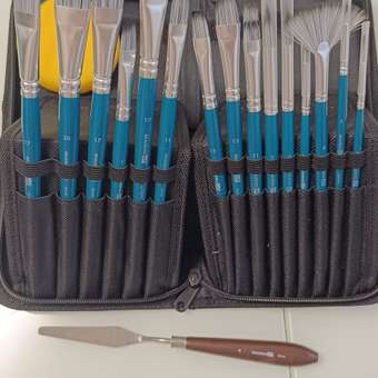 Кисть Brauberg 15 шт. (синтетика): отзыв пользователя Детский Мир