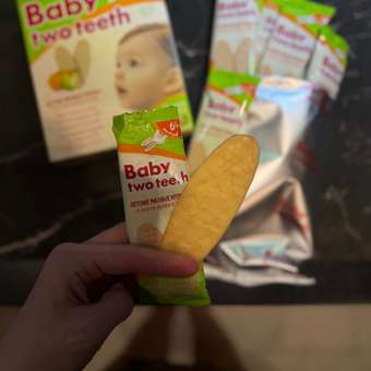Печенье рисовое Baby two teeth со вкусом яблока и тыквы: отзыв пользователя Детский Мир