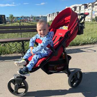 Коляска прогулочная Babyton Trio Red красный: отзыв пользователя ДетМир