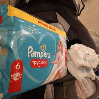 Трусики Pampers Pants 6 (15+ кг) 38 шт.: отзыв пользователя ДетМир