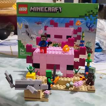 Конструктор LEGO Minecraft The Axolotl House 242 дет.: отзыв пользователя Детский Мир