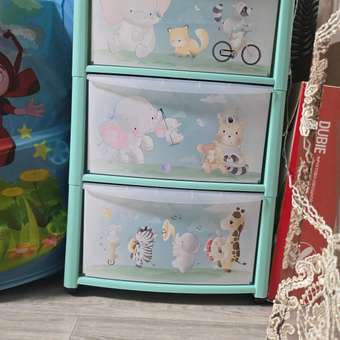Комод Babyton на колесах 3 ящика Зеленый: отзыв пользователя ДетМир