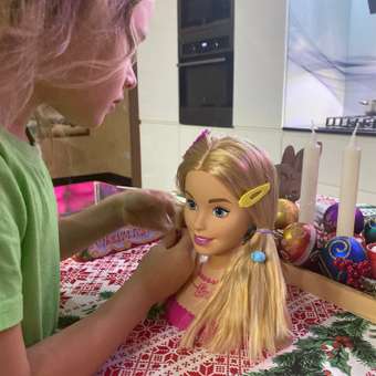 Игрушка Barbie торс для причесок Блондинка: отзыв пользователя Детский Мир