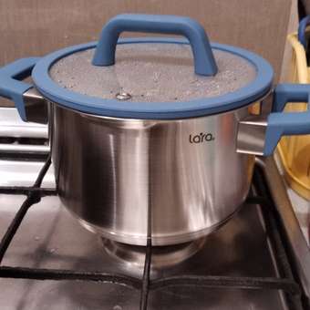 Кастрюля из нержавеющей стали 2.7 л LARA LR02-791 с крышкой со сливом серия сапфир: отзыв пользователя Детский Мир