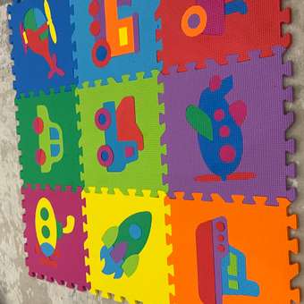 Коврик-пазл Юнландия Машинки 90 x 90 см: отзыв пользователя Детский Мир