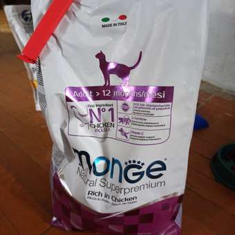 Корм сухой для кошек MONGE 1.5кг курица взрослых: отзыв пользователя. Зоомагазин Зоозавр