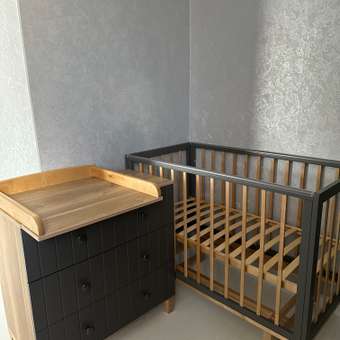 Детская кроватка MOWbaby Lilla, продольный маятник (серый): отзыв пользователя Детский Мир