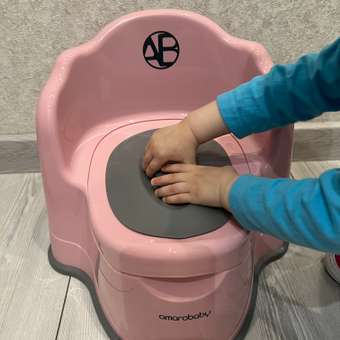 Горшок детский с крышкой Amarobaby Ergonomic розовый: отзыв пользователя Детский Мир
