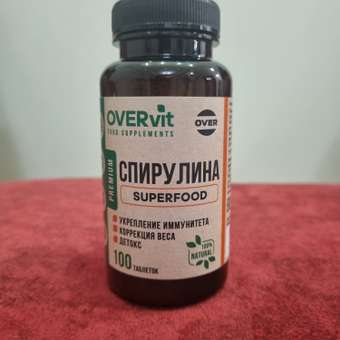 Спирулина OVER БАД Укрепление иммунитета Детокс 100 таблеток: отзыв пользователя Детский Мир